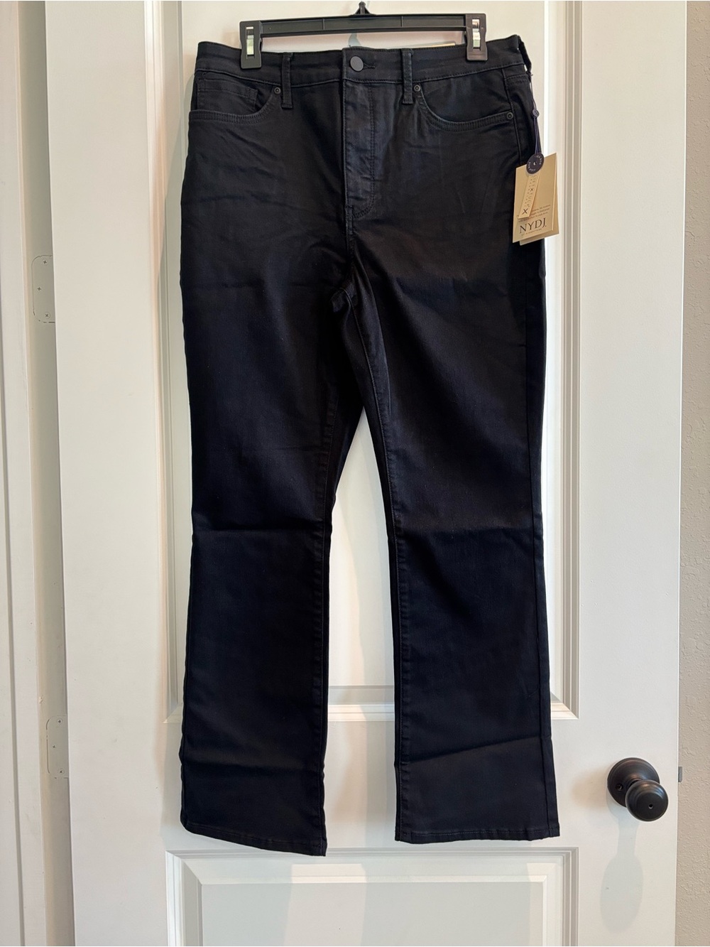 NYDJ Billie Mini Boot High Rise Black Jeans Lift Tuck Women’s 12P NWT